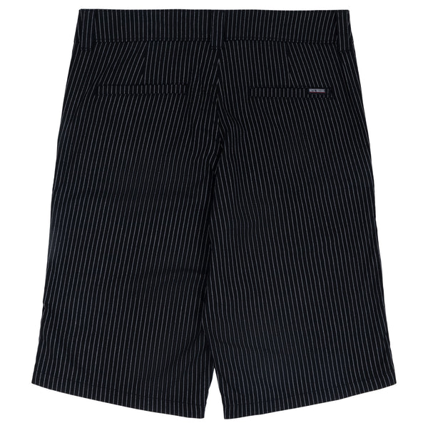 『TEN SHORTS STRIPE CHARCOAL S』 Kenzie Womens Shorts Size 8 Charcoal Gray Bermuda Pinstripe