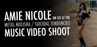 AMIE NICOLE ON SET AT MM SUICIDAL TENDENCIES MUSIC VIDEO