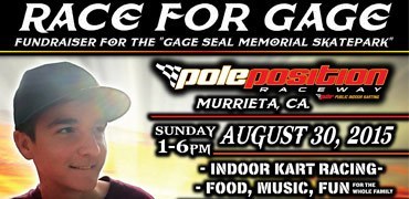 RACE FOR GAGE” GAGE SEAL MEMORIAL FUNDRAISER