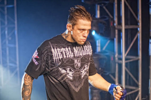 Renato “Babalu” Sobral wearing Metal Mulisha during his walkout.