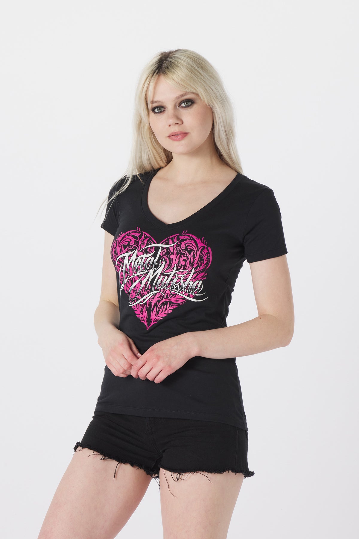 HEARTCORE V-NECK SLIM FIT TEE