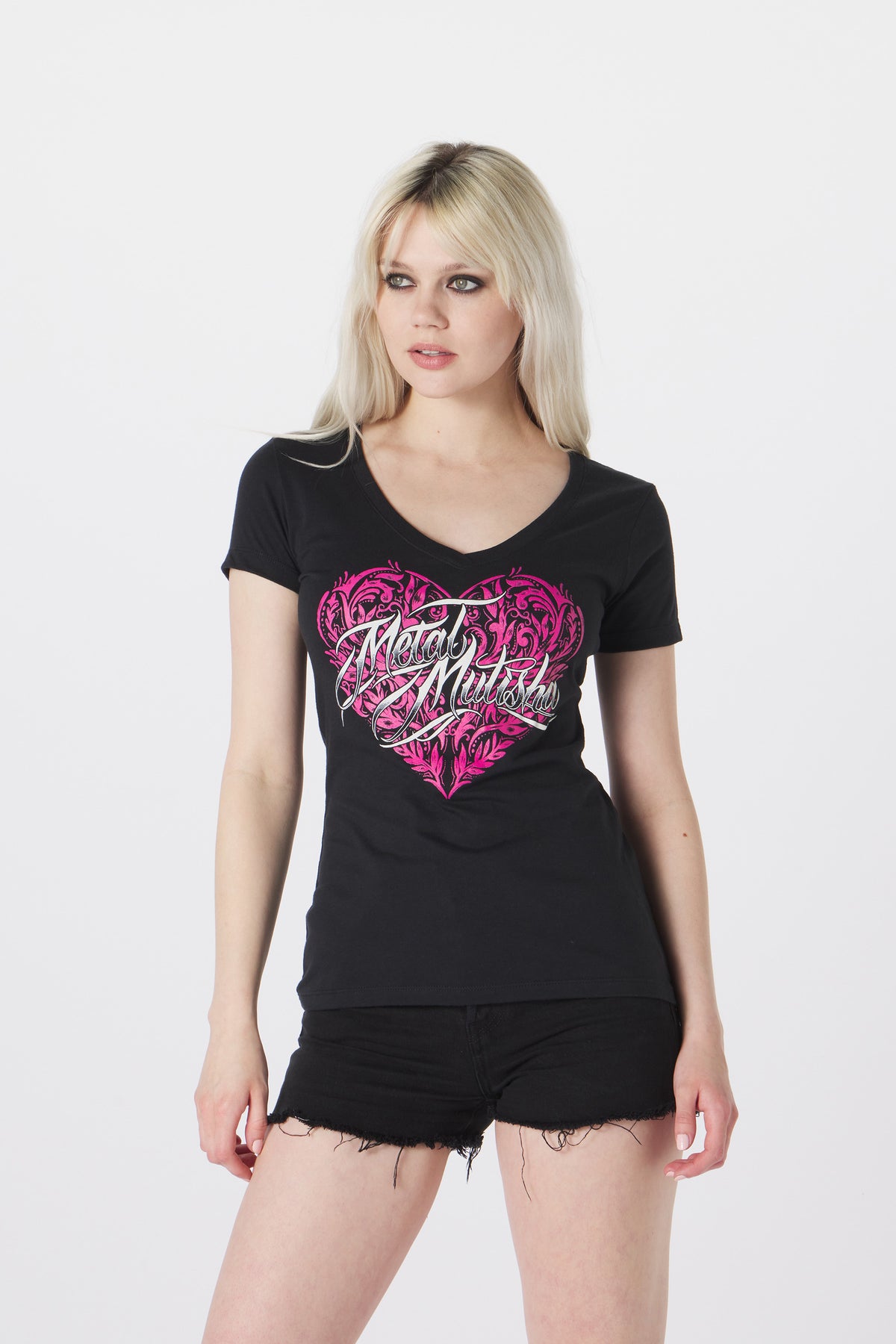 HEARTCORE V-NECK SLIM FIT TEE