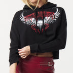 BAD TO THE BONE CROPPED HOODIE