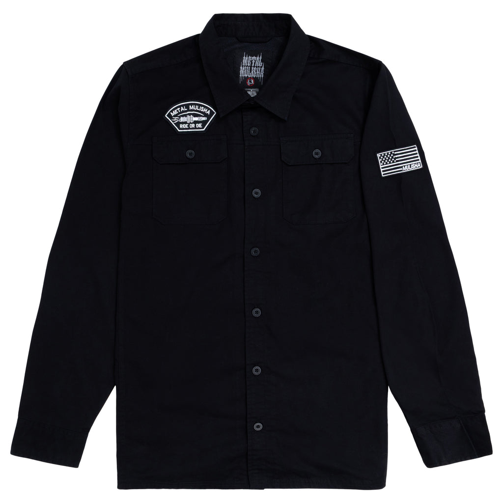 PITS WOVEN LONG SLEEVE WORK SHIRT