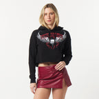 BAD TO THE BONE CROPPED HOODIE