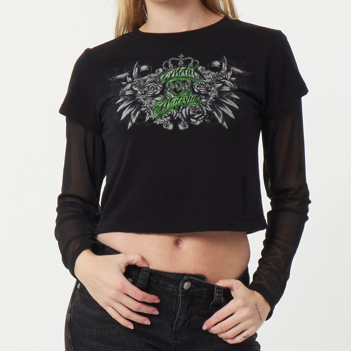 ROYAL FLUSH CROPPED LS TWO-FER