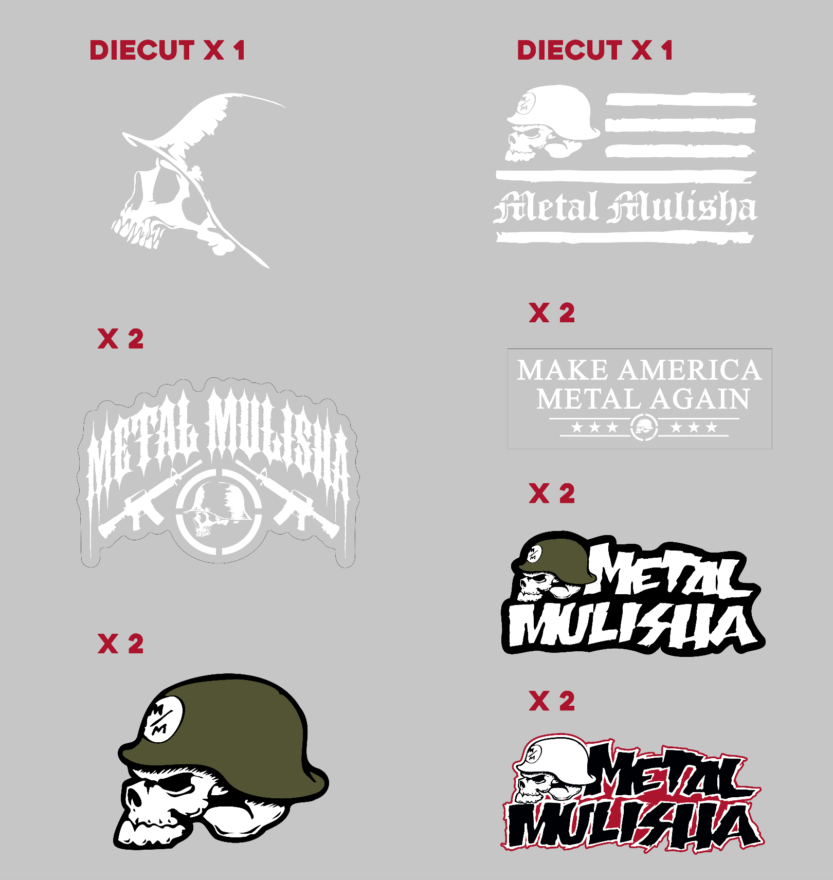 MULISHA STICKERS ASSORTED 12 PACK