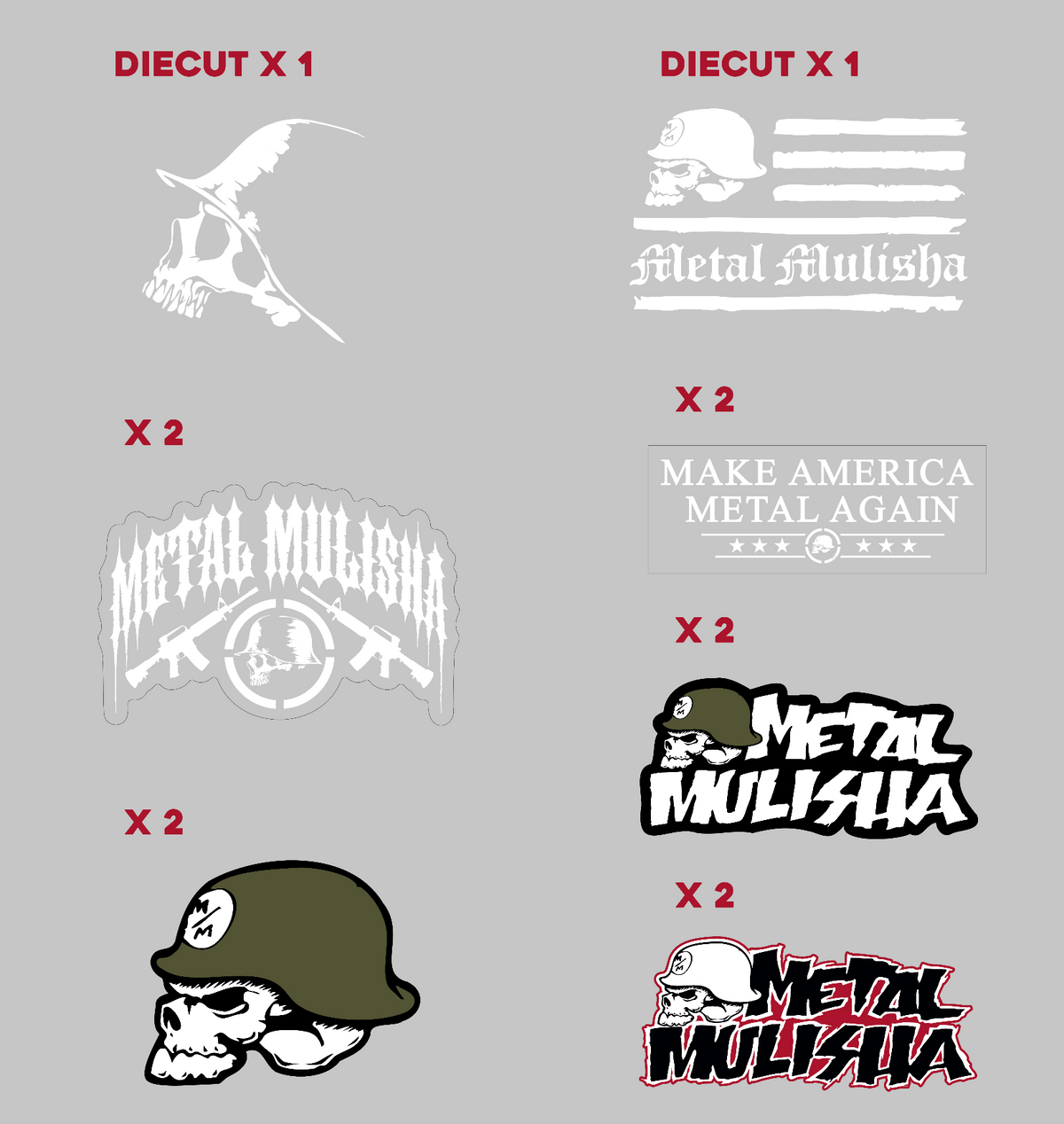 MULISHA STICKERS ASSORTED 12 PACK