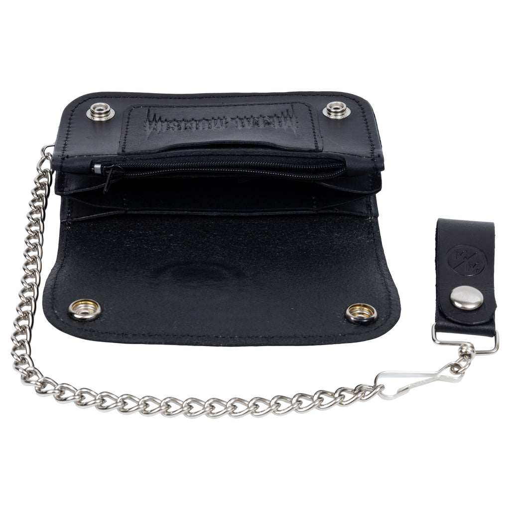 BIKER LEATHER CHAIN WALLET MADE IN USA